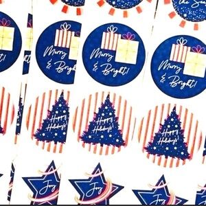 40 patriotic Holiday Stickers Assortment